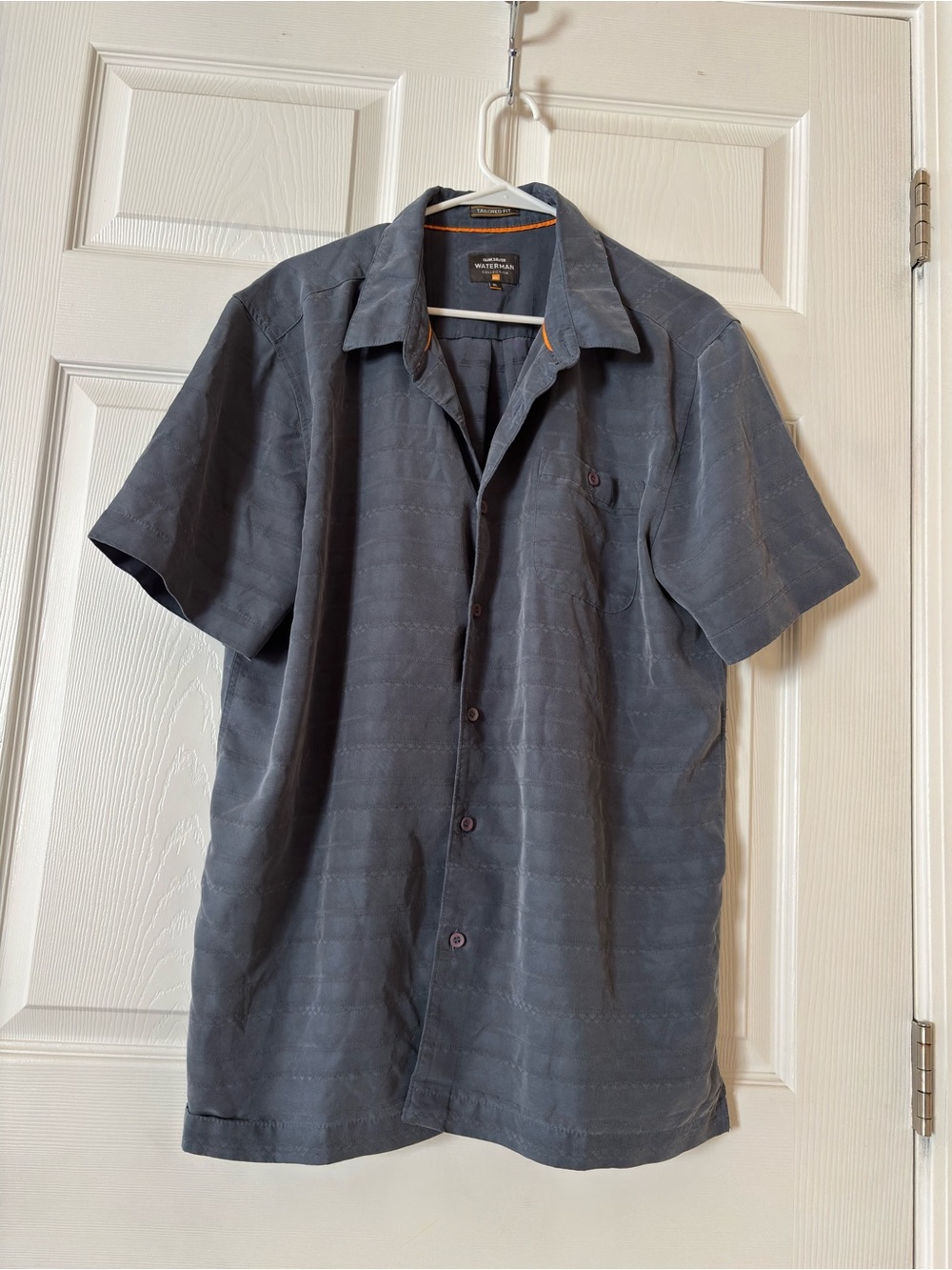 Quiksilver Men's Slate Gray Short Sleeve Button-Down Shirt